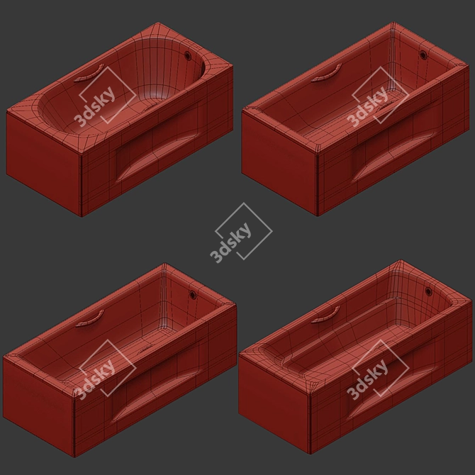 TOTO Bathtub - Luxurious Acrylic Baths 3D model image 2