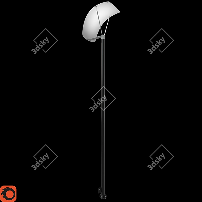 Solar-V: Solar-Powered Park Lamp 3D model image 1