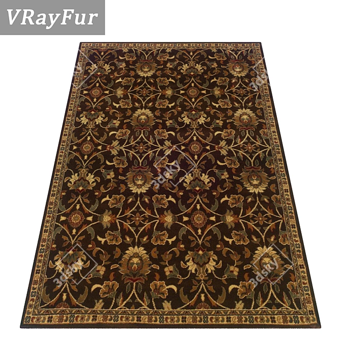 Luxury Texture Carpets Set 3D model image 2