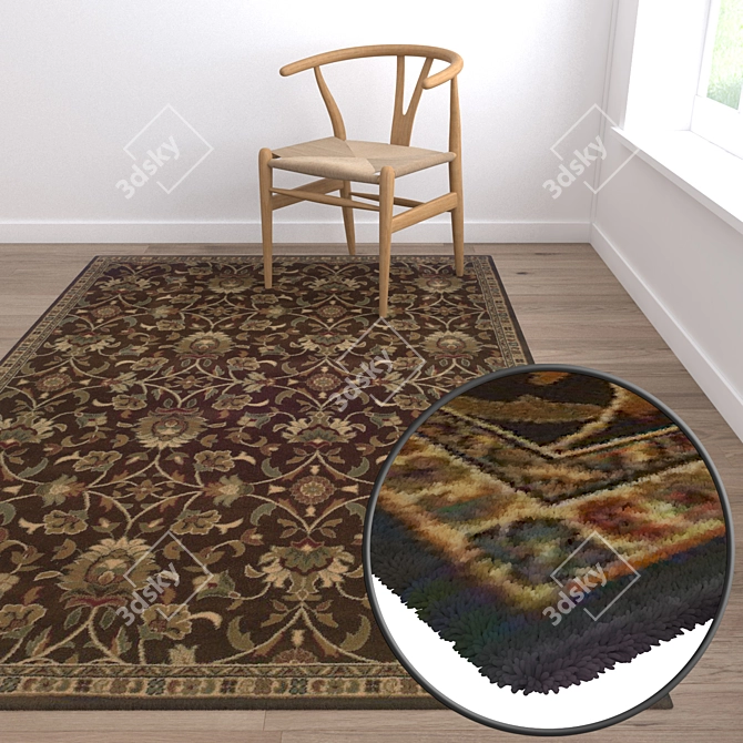 Luxury Texture Carpets Set 3D model image 5