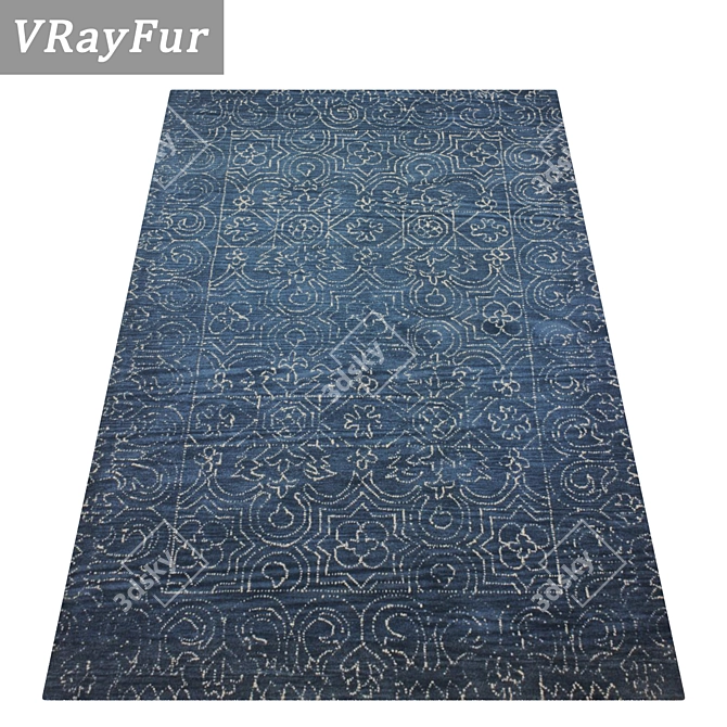 High-Quality Carpet Set: 3 Variants 3D model image 2