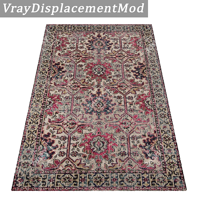 Versatile 3-Piece Carpet Set 3D model image 3