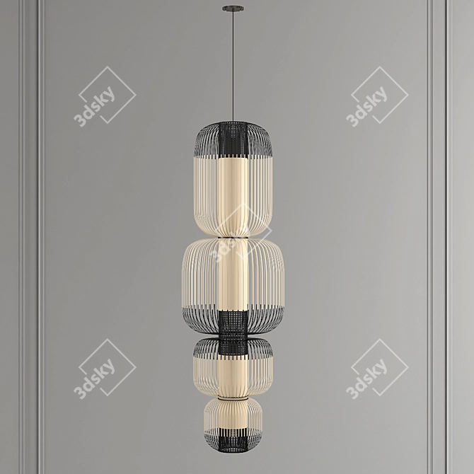 Bamboo Totem Pendant Light 3D model image 1