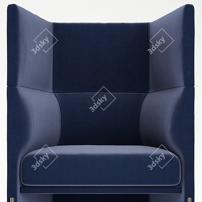 Nichetto Studio Algon High Back Chair: Sleek Design for Ultimate Comfort 3D model image 3