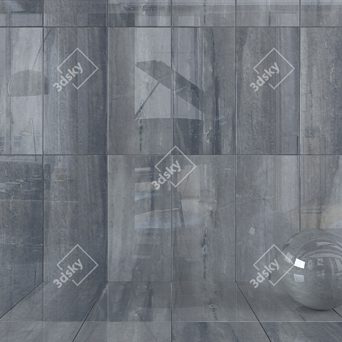 Carbon Evolution: Multi-Texture Wall Tiles 3D model image 1