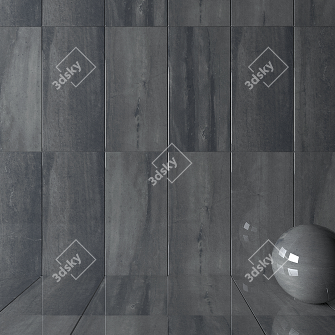 Carbon Evolution: Multi-Texture Wall Tiles 3D model image 2