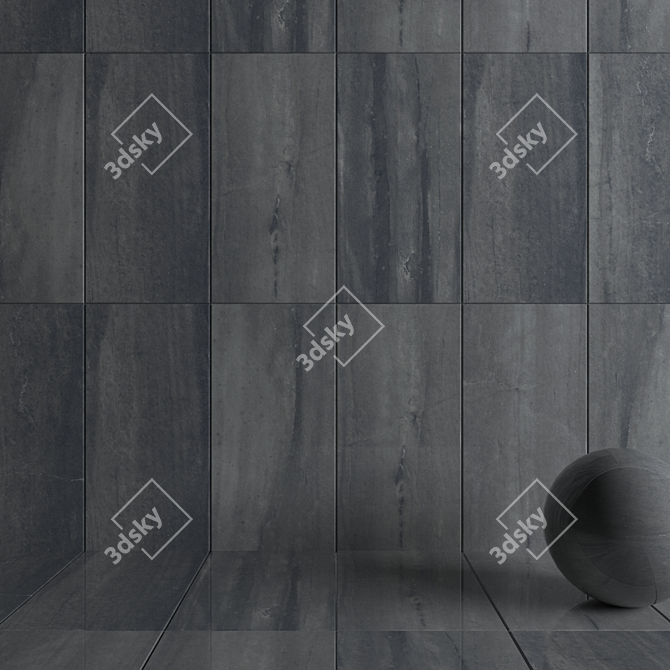 Carbon Evolution: Multi-Texture Wall Tiles 3D model image 3