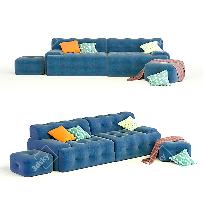 Designer Sofabed: RocheBobois Blogger 3D model image 4