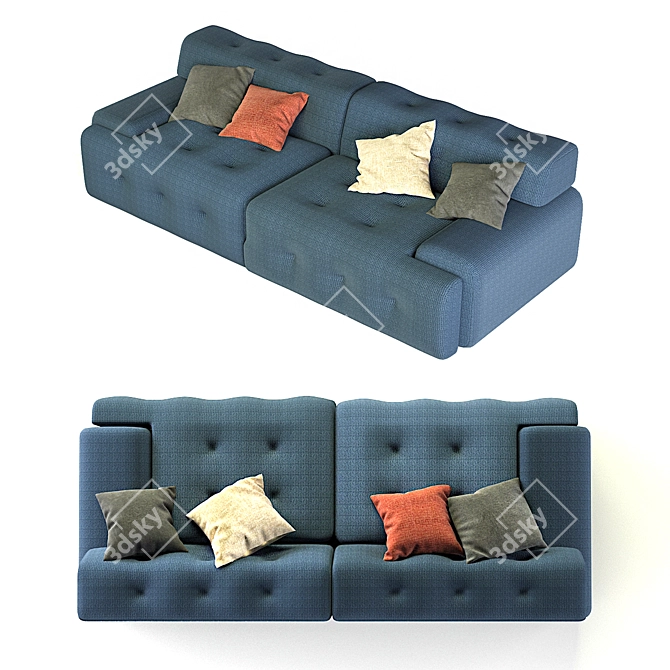 Designer Sofabed: RocheBobois Blogger 3D model image 7