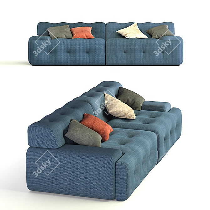 Designer Sofabed: RocheBobois Blogger 3D model image 8