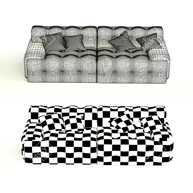 Designer Sofabed: RocheBobois Blogger 3D model image 9