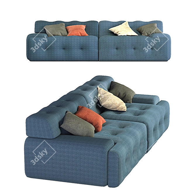 Designer Sofabed: RocheBobois Blogger 3D model image 12