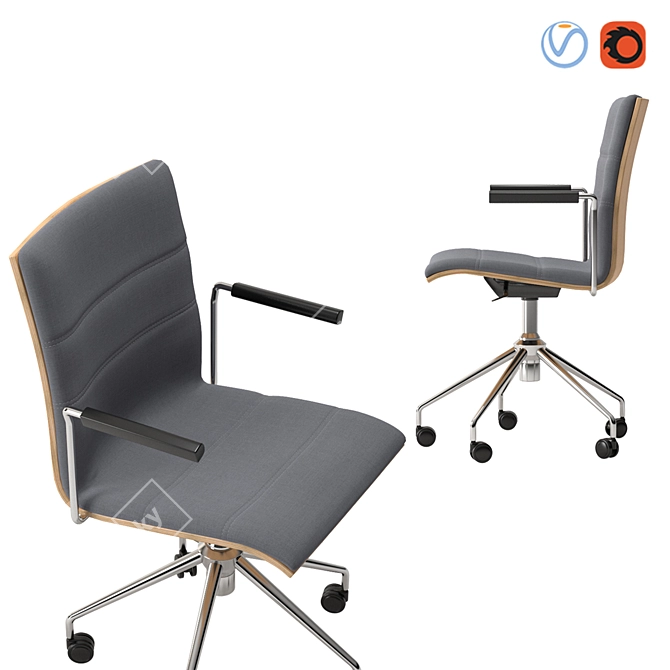 X-Ray Spin Chair: Photorealistic, Animated, Office-Ready 3D model image 2