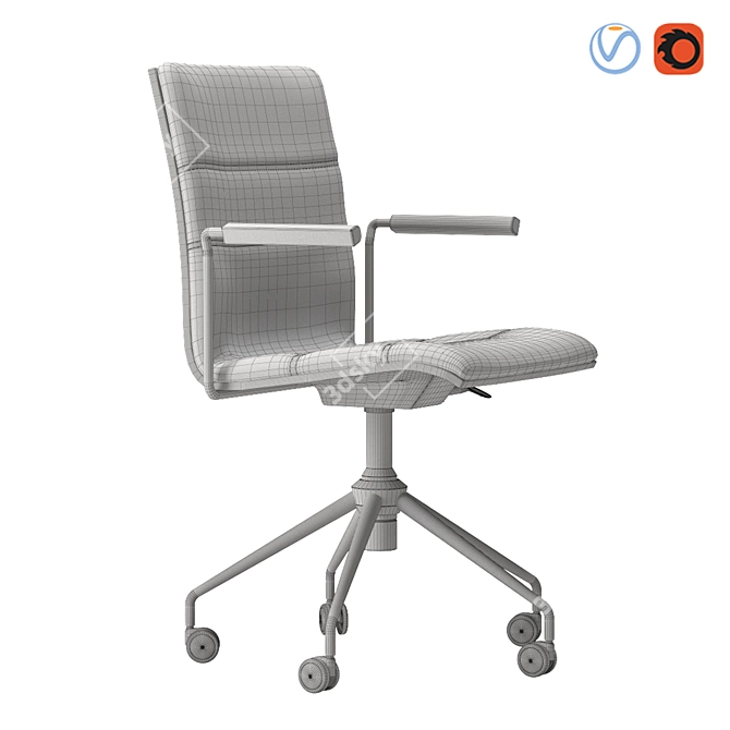 X-Ray Spin Chair: Photorealistic, Animated, Office-Ready 3D model image 4