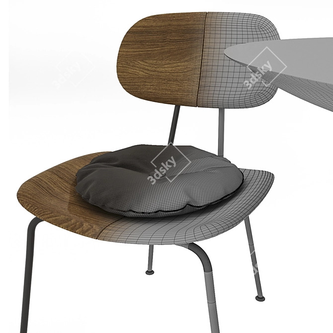 Modern Agave Dining Chair 3D model image 3