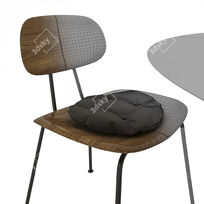 Modern Agave Dining Chair 3D model image 4