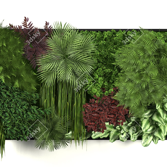 Geometry Spline Vertical Garden 3D model image 2