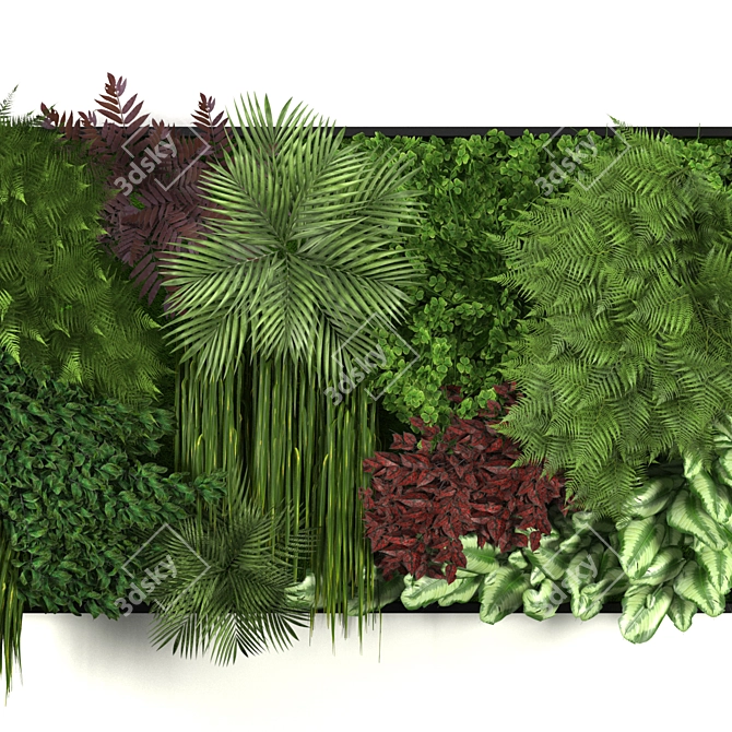 Geometry Spline Vertical Garden 3D model image 4