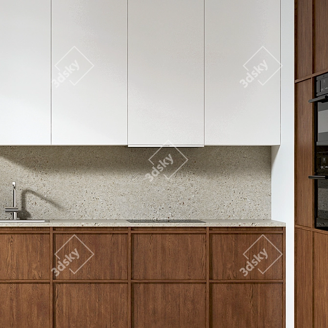Modern Kitchen Cabinet Set - 3D Model 3D model image 4
