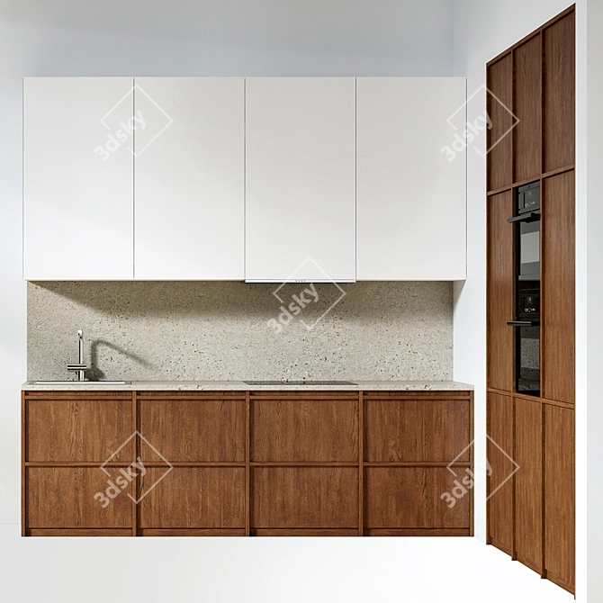 Modern Kitchen Cabinet Set - 3D Model 3D model image 6