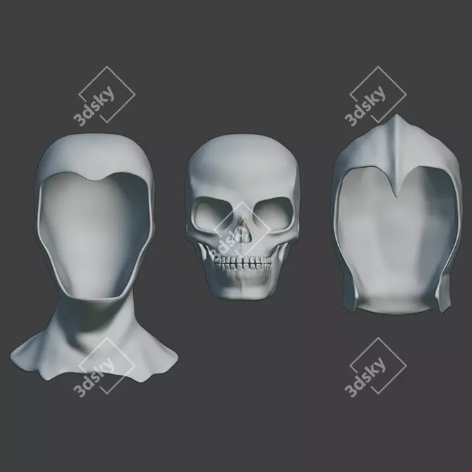  Skull Rider Helmet 3D model image 3