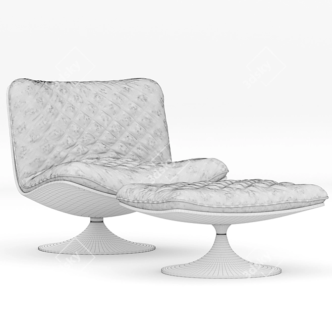 Elegant UV Armchair: PBR, 3DsMax 3D model image 8