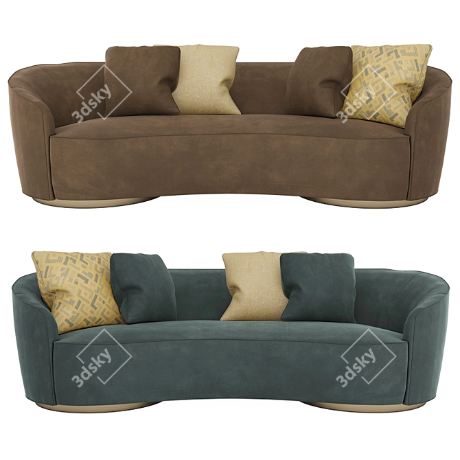 Luxury Moon Sofa - Relax in Style 3D model image 1