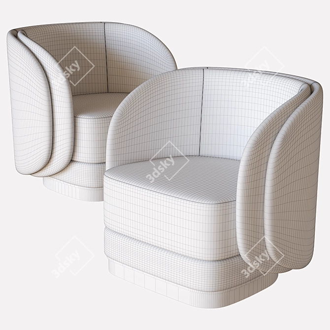 Elegant Ambrose Armchair: Laskasas Dream 3D model image 3