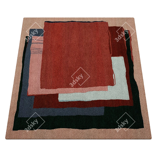 Elegant Velvet Red Carpet 3D model image 4