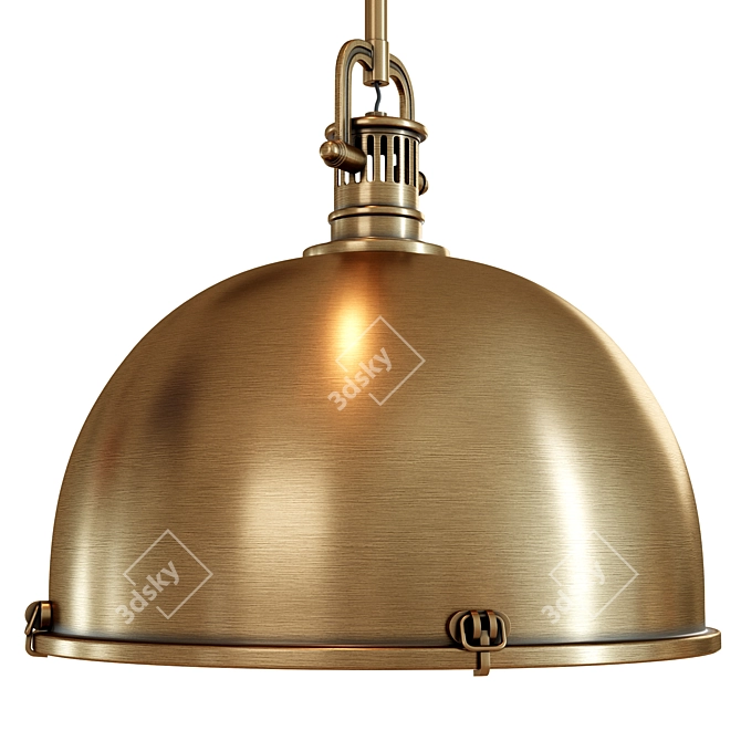 Modern Yoke Large Pendant: Sleek and Stylish 3D model image 2