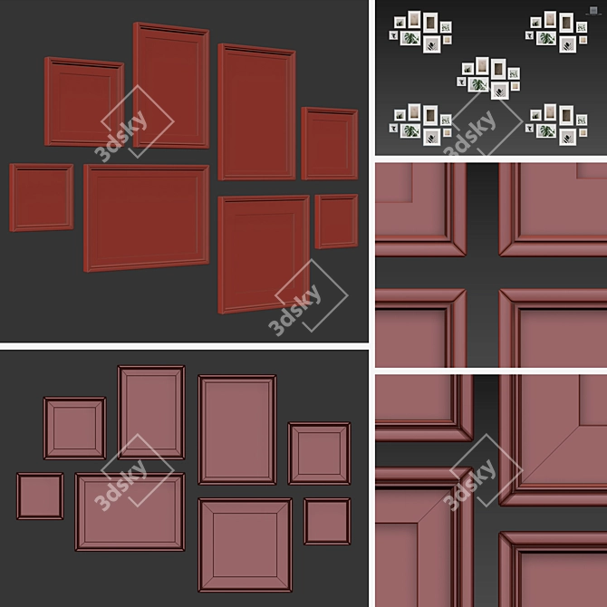 Versatile Picture Frames - Set of 8 3D model image 5