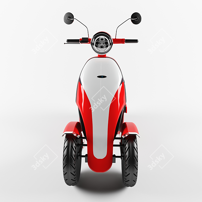 Revolutionary Trike Electric Scooter 3D model image 2