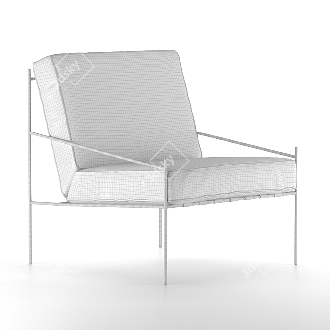 Minimalist Comfort: Min Armchair 3D model image 3
