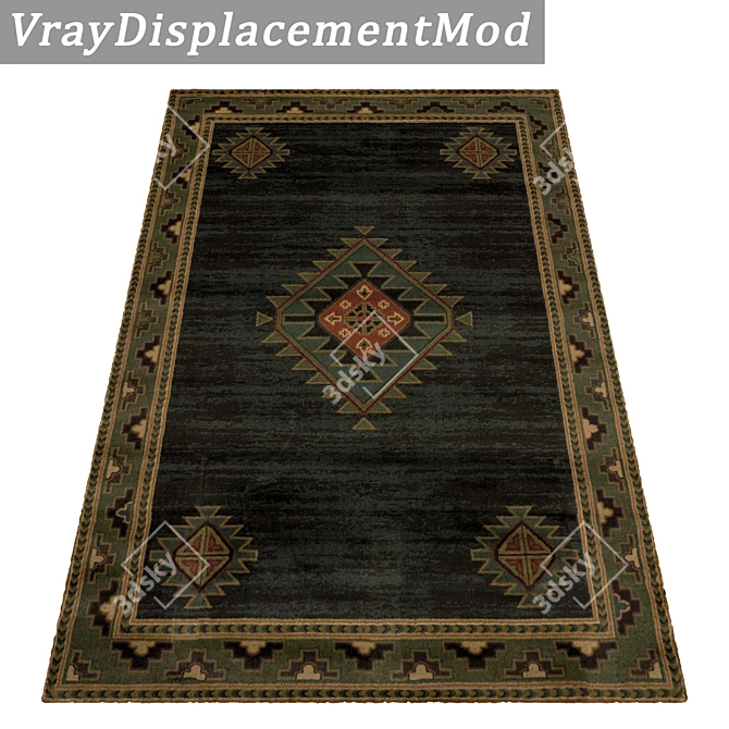 High-Quality Set of 3 Carpets 3D model image 3