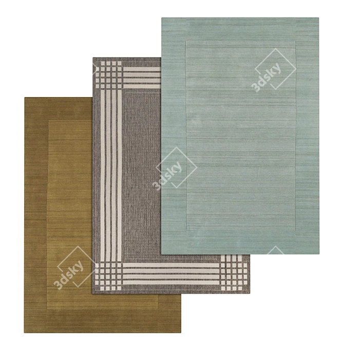 Luxury Carpet Set: High-Quality Textures for 3D Rendering 3D model image 1