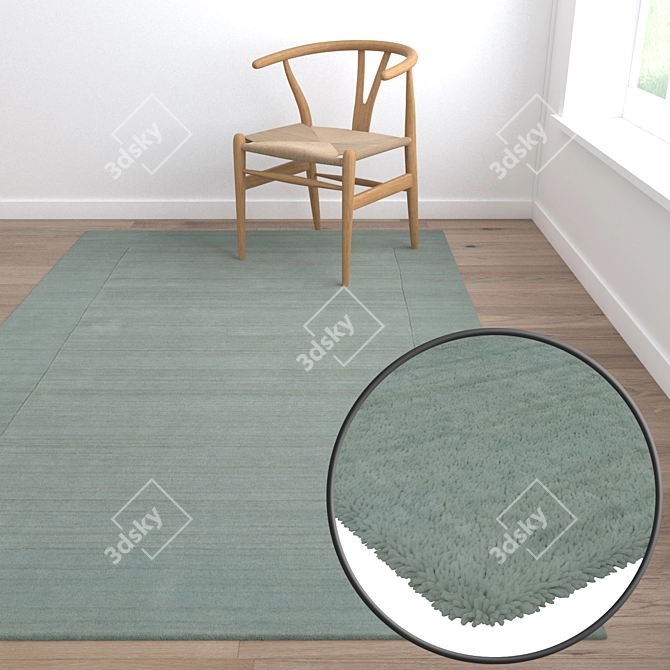 Luxury Carpet Set: High-Quality Textures for 3D Rendering 3D model image 5