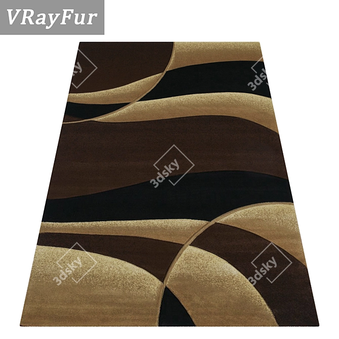 Luxury Carpet Set: 3 High-Quality Textured Options 3D model image 2