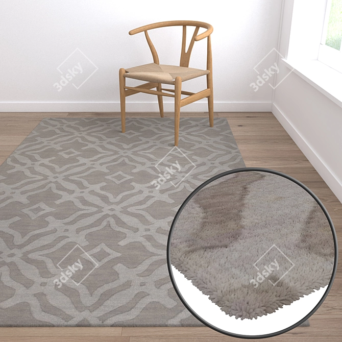 Luxury Carpet Set: Variety of Textures 3D model image 5