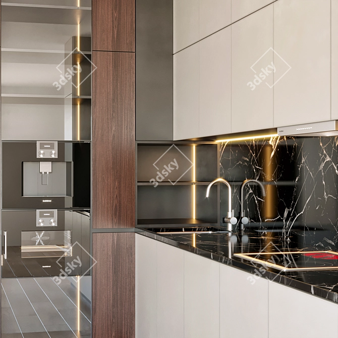 Modern Kitchen: Spacious, Stylish, and Functional 3D model image 3