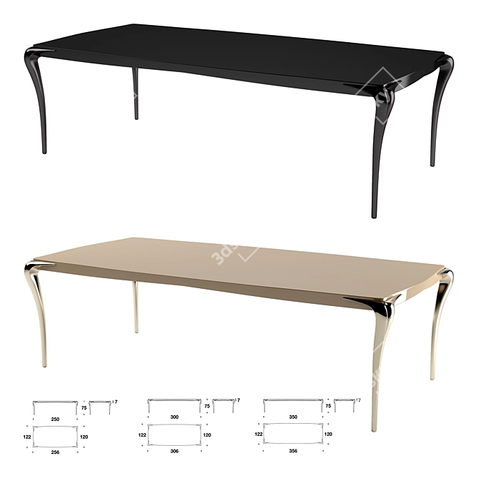  Sculpted Elegance: Contour Tables 3D model image 1