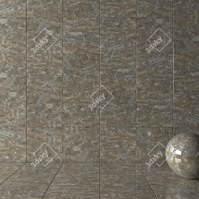 Jupiter Brown Wall Tiles: Multi-texture, High-Quality, Easy to Install 3D model image 2