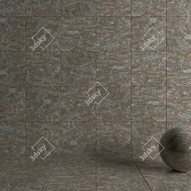 Jupiter Brown Wall Tiles: Multi-texture, High-Quality, Easy to Install 3D model image 3