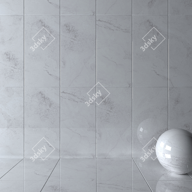 Kolomb Gray Wall Tiles: HD Textures for Stunning Walls & Floors 3D model image 2