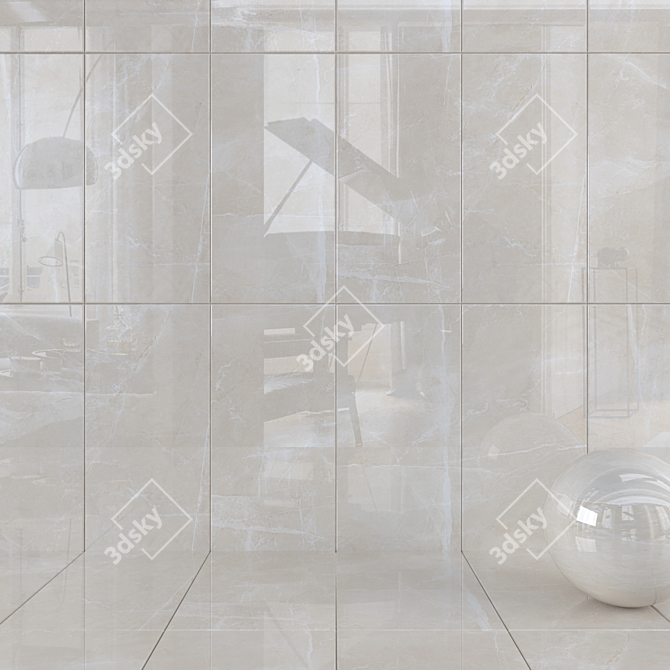 Luxury Lucca Ivory Wall Tiles 3D model image 1