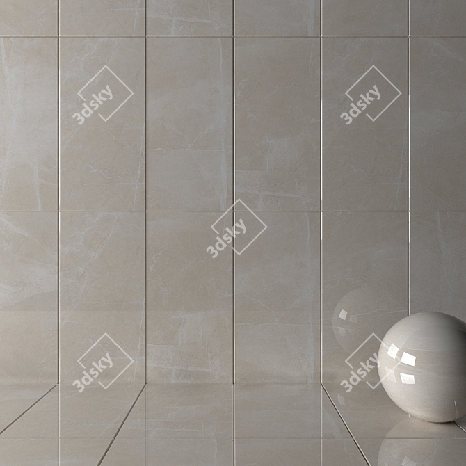 Luxury Lucca Ivory Wall Tiles 3D model image 2