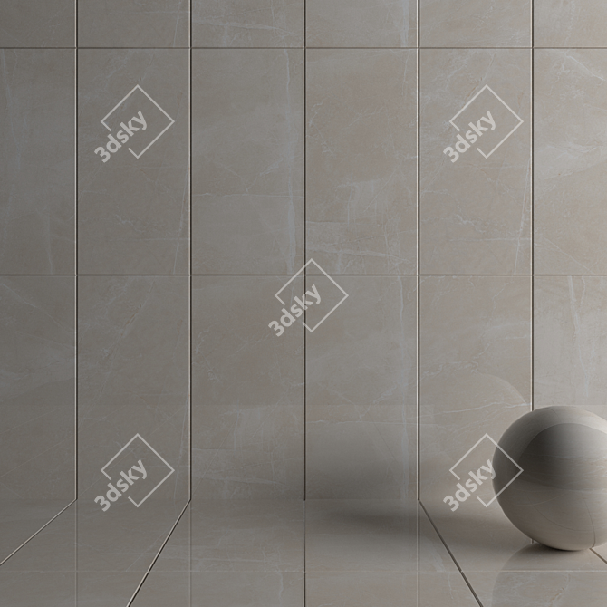 Luxury Lucca Ivory Wall Tiles 3D model image 3