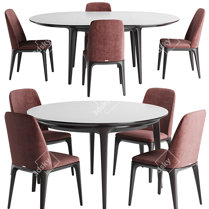 Versatile Folding Dining Table 3D model image 6