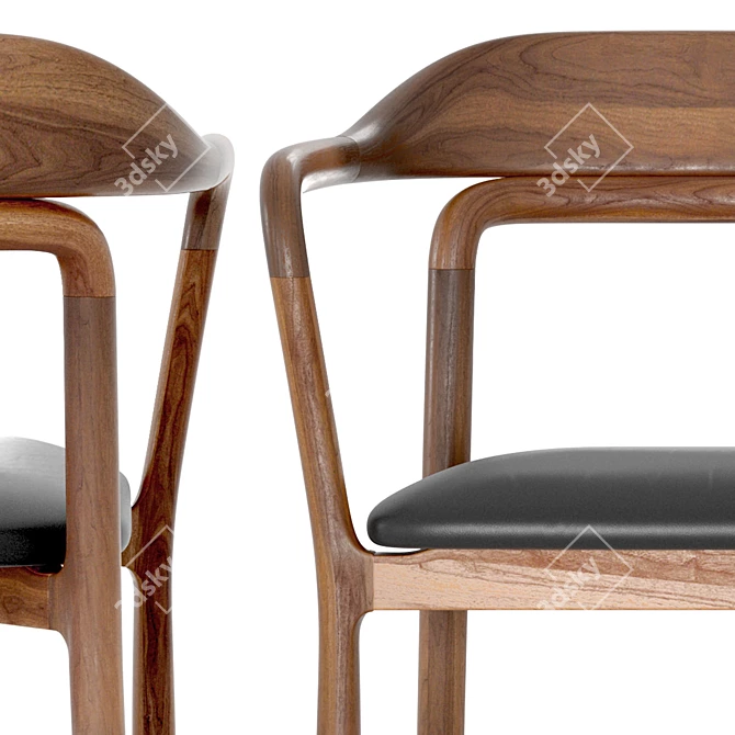 Modern Upholstered Duet Chair by Neri & Hu 3D model image 1