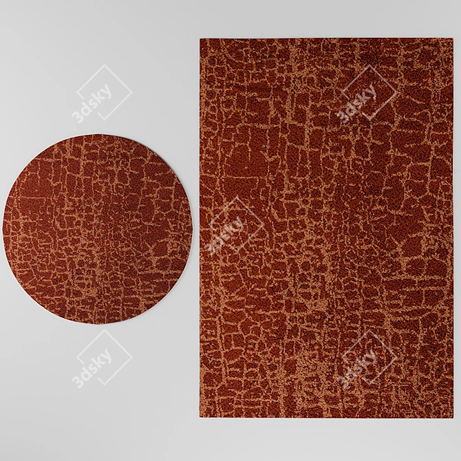 Himba Red Clay Wool Rug 3D model image 2