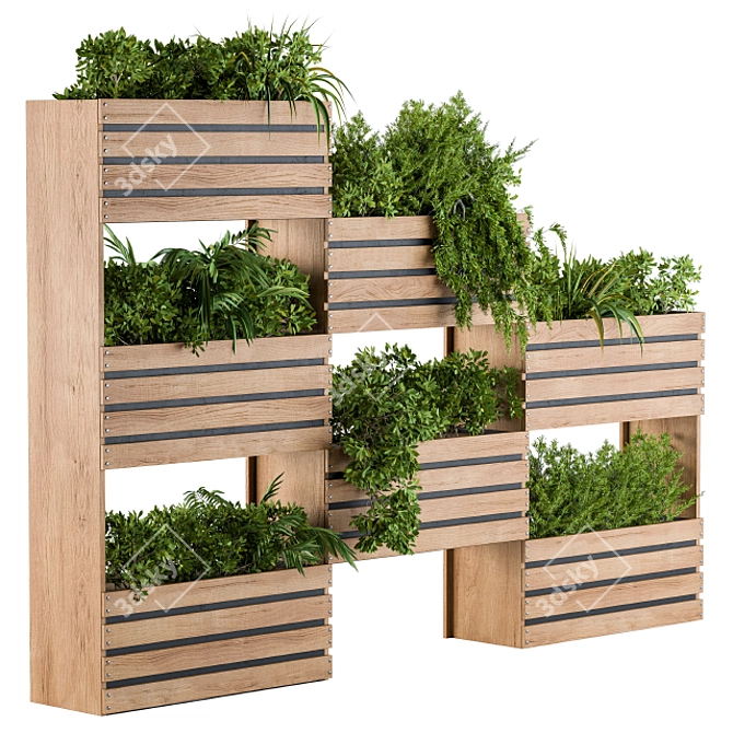 Outdoor Oasis Planter Box Set 3D model image 1